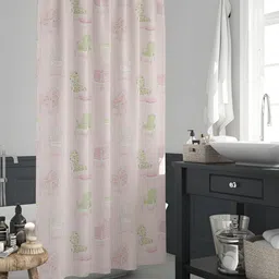 ArtzFolio Pink & White Printed Waterproof Shower Curtains-image-90