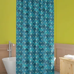 ArtzFolio Blue Printed Waterproof Shower Curtains-image-73