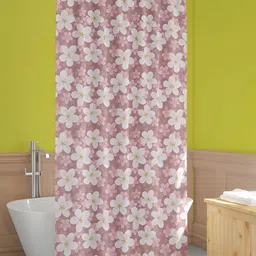ArtzFolio Pink & White Printed Waterproof Shower Curtains-picture-11