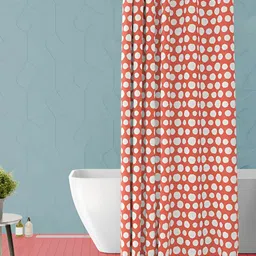 ArtzFolio Red & White Printed Waterproof Shower Curtains-image-29