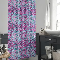 ArtzFolio Pink & Blue Printed Waterproof Shower Curtain-image-100