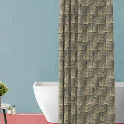 ArtzFolio Grey & Beige Printed Waterproof Shower Curtains-image-81