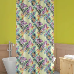 ArtzFolio Yellow & Green Printed Waterproof Shower Curtain-image-93