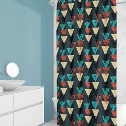 ArtzFolio Green & Beige Printed Waterproof Shower Curtains-image-100