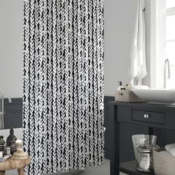 ArtzFolio White & Black Printed Waterproof Shower Curtains-image-85