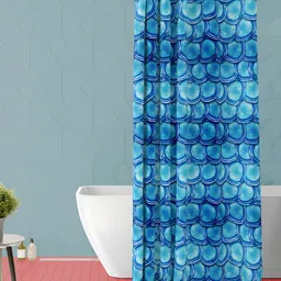 ArtzFolio Blue Printed Waterproof Shower Curtain-image-64