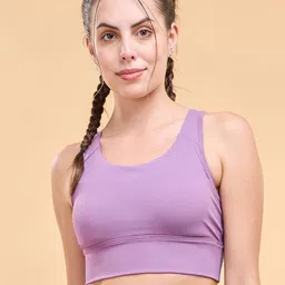 Enamor Full Coverage Removable Padding Dry Fit Workout Bra With Anti Microbial-image-97