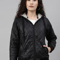 Campus Sutra Hooded Windcheater Quilted Jacket-picture-31