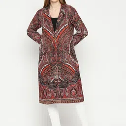 Cloth Haus India Women Floral Lightweight Longline Tailored Jacket-19