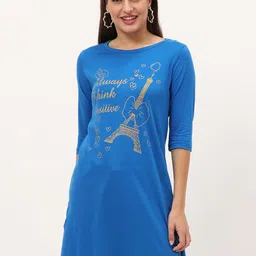Fleximaa Blue Print Longline Top-picture-48