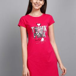 Fleximaa Women Pink Printed Longline Top-picture-31