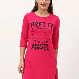 Fleximaa Pink Print Longline Top-picture-37
