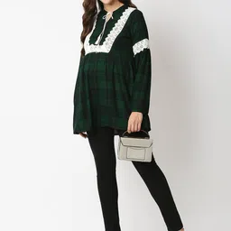 MeeMee Green Striped Longline Top-image-12