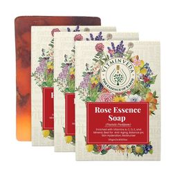VITMINVEDA Set of 3 Rose Essence Natural & Herbal Soap Bar - 125 g each-12