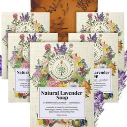 VITMINVEDA Set Of 5 Natural Lavender Soap - 125g Each-15