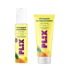 PLIX THE PLANT FIX Pineapple Clarifying Exfoliation Toner & Depigmentation Face Wash-35
