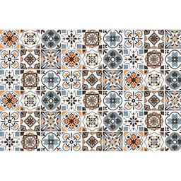 Asian royal White & Blue Printed Self Adhesive Wall Sticker-image-95
