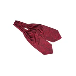 The Tie Hub Men Maroon Woven Design Cravat-image-15