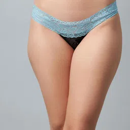 SECRETS BY ZEROKAATA Women Self-Design Lace Thong Briefs-picture-24