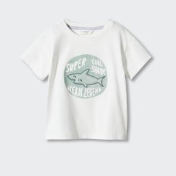 Mango Kids Boys Pure Cotton Typography Print Applique Detail T-shirt-image-83