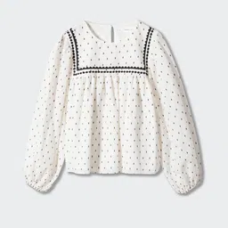 Mango Kids Girls Ethnic Motifs Printed Sustainable Empire Top-image-86