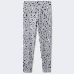 Mango Kids Girls Abstract Printed Sustainable Stretchable Leggings-image-66