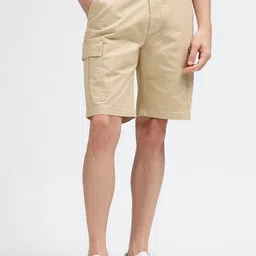 Iconic Men Regular Fit Cargo Shorts-image-73