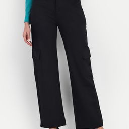 BROADSTAR Women Smart Straight Fit High-Rise Easy Wash Cargos Trousers-picture-12