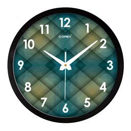 Orex Green & Brown Printed Traditional Wall Clock-17