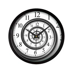 Orex Black & White Printed Traditional Wall Clock-47