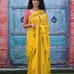 JAIPURI PRINT Ethnic Motifs Pure Cotton Bagru Saree-40