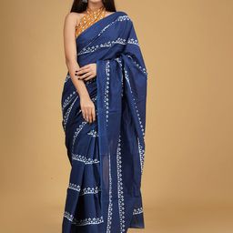 JAIPURI PRINT Ethnic Motifs Pure Cotton Bagru Saree-36