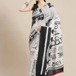 JAIPURI PRINT Ethnic Motifs Pure Cotton Bagru Saree-30