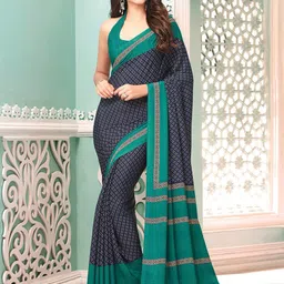 Mitera Ethnic Motifs Poly Crepe Bagru Saree-picture-28
