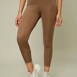 Silvertraq Women Brown Solid Skinny-Fit Aura Tights-image-44