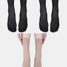 N2S NEXT2SKIN Pack Of 3  Patterned Ankle Length Socks-picture-48
