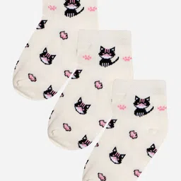 Bodycare Girls Pack Of 3 Patterned  Ankle Length  Socks-46