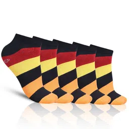 Dollar Socks Men Pack Of 5 Patterned Cotton  Ankle Length Socks-47
