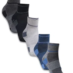 Dollar Socks Men Pack Of 5 Patterned Cotton Ankle Length Socks-19