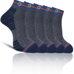 Dollar Socks Men Pack of 5 Patterned Cotton Ankle Length Socks-47