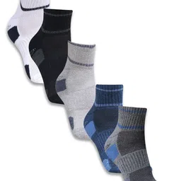 Dollar Socks Men Pack of 5 Patterned Cotton Ankle Length Socks-43