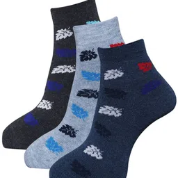 Dollar Socks Women Pack Of 3 Assorted Terry Ankle Length Socks-56