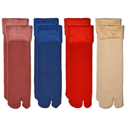 BAESD Unisex Pack Of 4 Patterned Calf-Length Socks-2