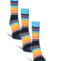 Dollar Socks Men Pack Of 3 Patterned Cotton Calf-Length Socks-30