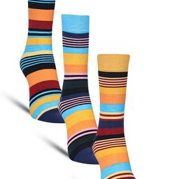 Dollar Socks Men Pack Of 3 Patterned Cotton Calf-Length Socks-picture-41