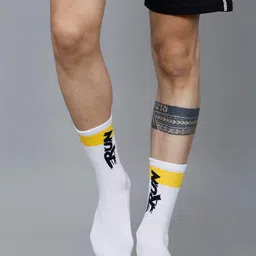 Dollar Socks Men Pack of 3 Patterned Calf-Length Cotton Socks-58