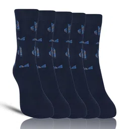 Dollar Socks Men Pack Of 5 Patterned Cotton Calf-Length Socks-13