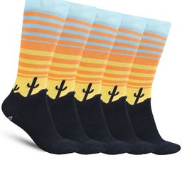 Dollar Socks Men Pack Of 5 Patterned Cotton Calf-Length Socks-8