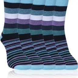 Dollar Socks Men Pack Of 5 Patterned Cotton Calf-Length Socks-9