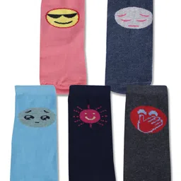 Dollar Socks Kids Pack Of 5 Assorted Cotton Calf-Length Socks-image-95